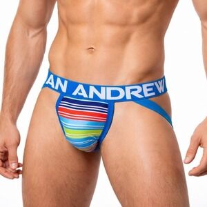 Andrew Christian Small (28-31) Avalon Stripe Jock Almost Naked Multicolor 92661